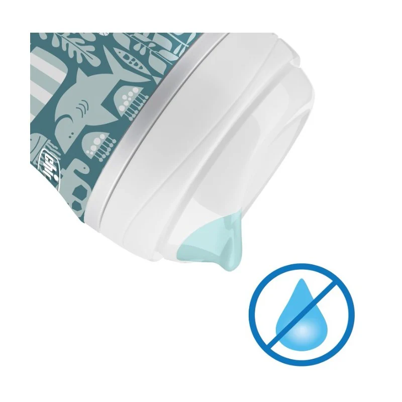 Chicco Insulated Rim Spout Trainer Sippy Cup 9Oz, Ocean Print/Surf 12M+ - Image 2