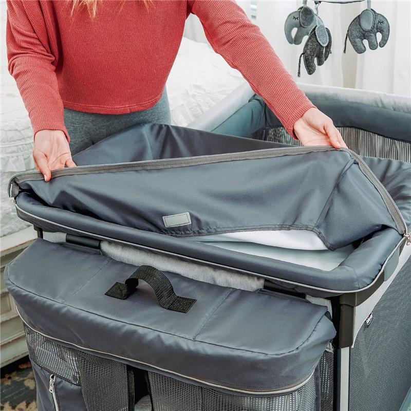 Chicco - Lullaby Zip All-in-One Portable Playard, Driftwood/Grey - Image 4