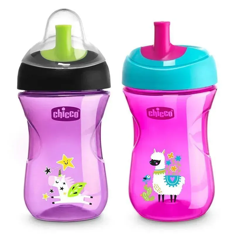 Chicco - Natural Fit Straw Trainer Cup, Pink/Purple
