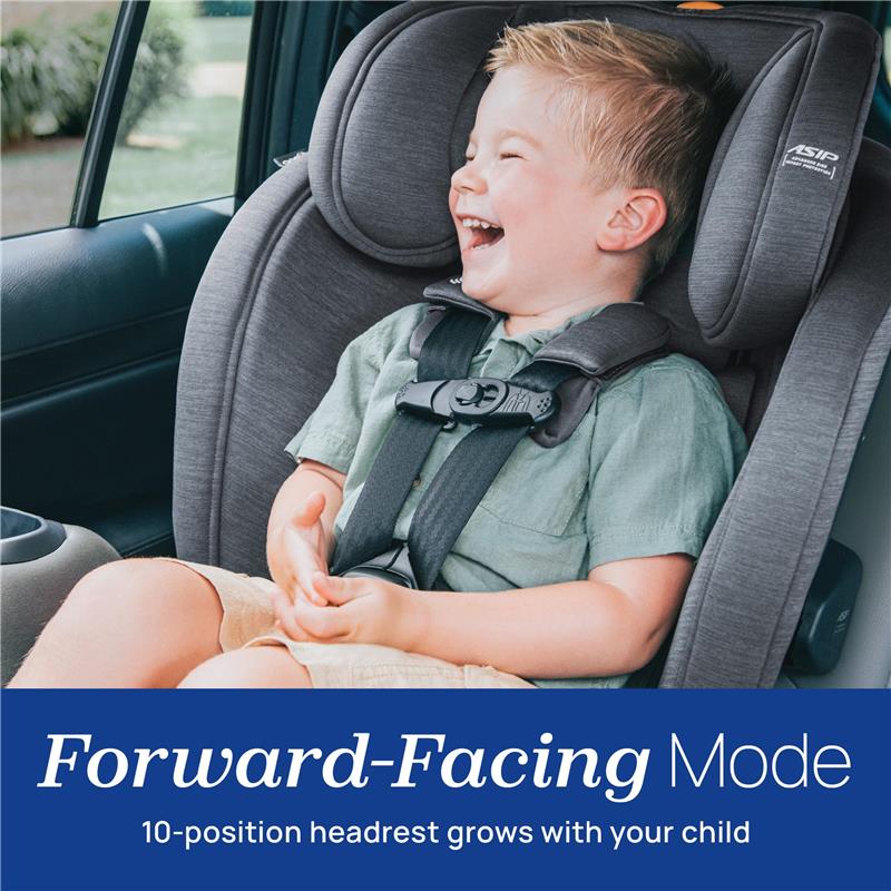 Chicco OneFit LX ClearTex All-in-One Car Seat with LeverLock Installation, Slim Design, Convertible Car Seat, Smoke/Grey - Image 4