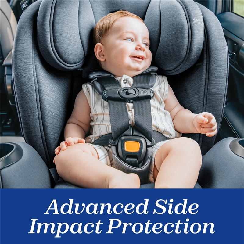 Chicco OneFit LX ClearTex All-in-One Car Seat with LeverLock Installation, Slim Design, Convertible Car Seat, Smoke/Grey - Image 9