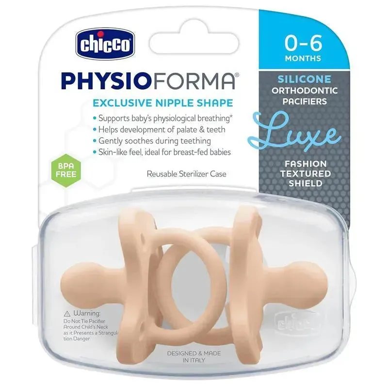 Chicco - PhysioForma 100% Soft Silicone One Piece Pacifier for Babies aged 0-6 months Blush - Image 6