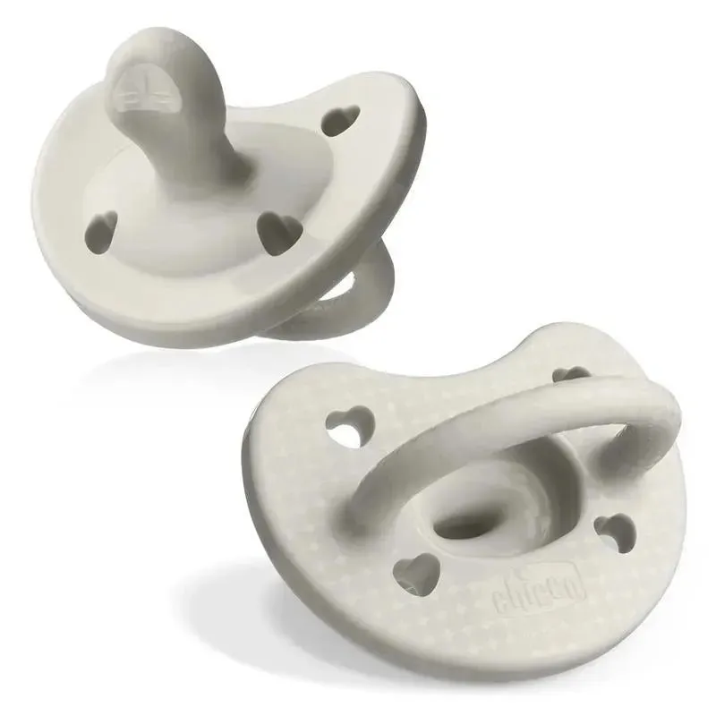 Chicco PhysioForma Luxe Silicone One Piece Pacifier for Babies Aged 0-6m Pearl Grey