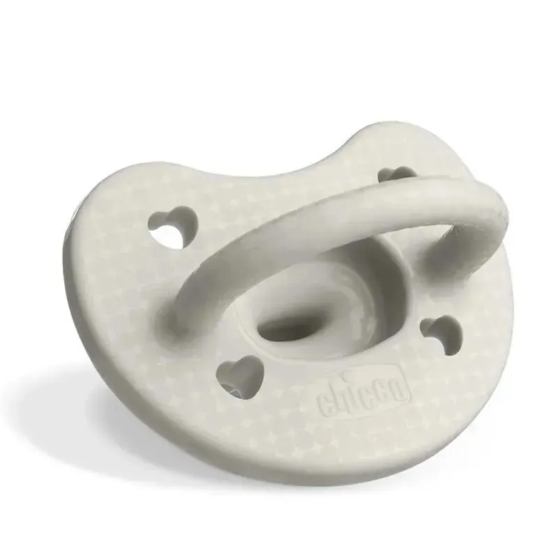 Chicco PhysioForma Luxe Silicone One Piece Pacifier for Babies Aged 0-6m Pearl Grey - Image 3