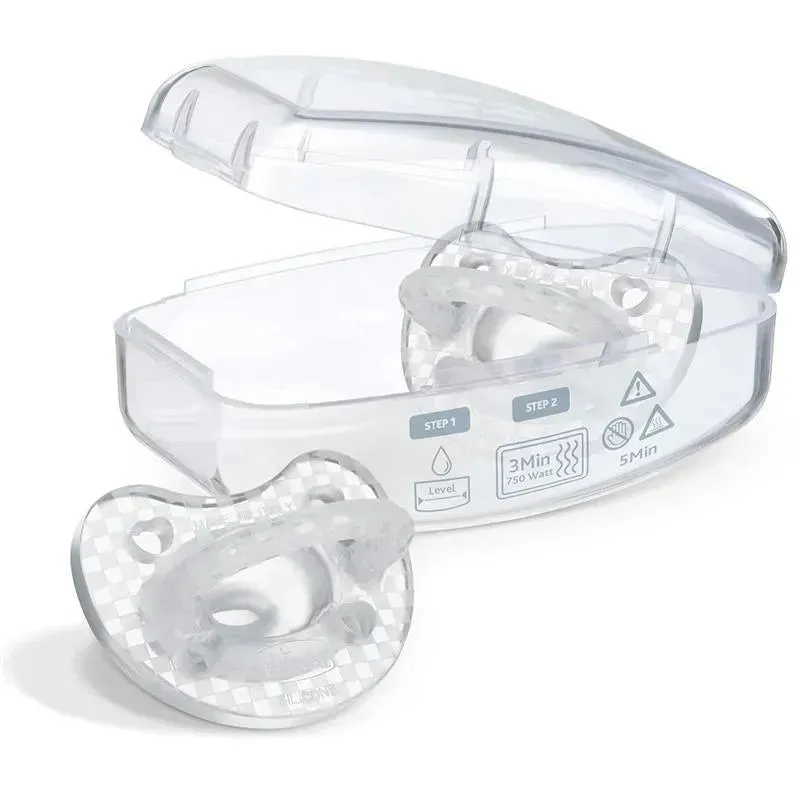 Chicco - PhysioForma Luxe Silicone One Piece Pacifier for Babies Aged 16-24m 2pk Crystal Clear - Image 7