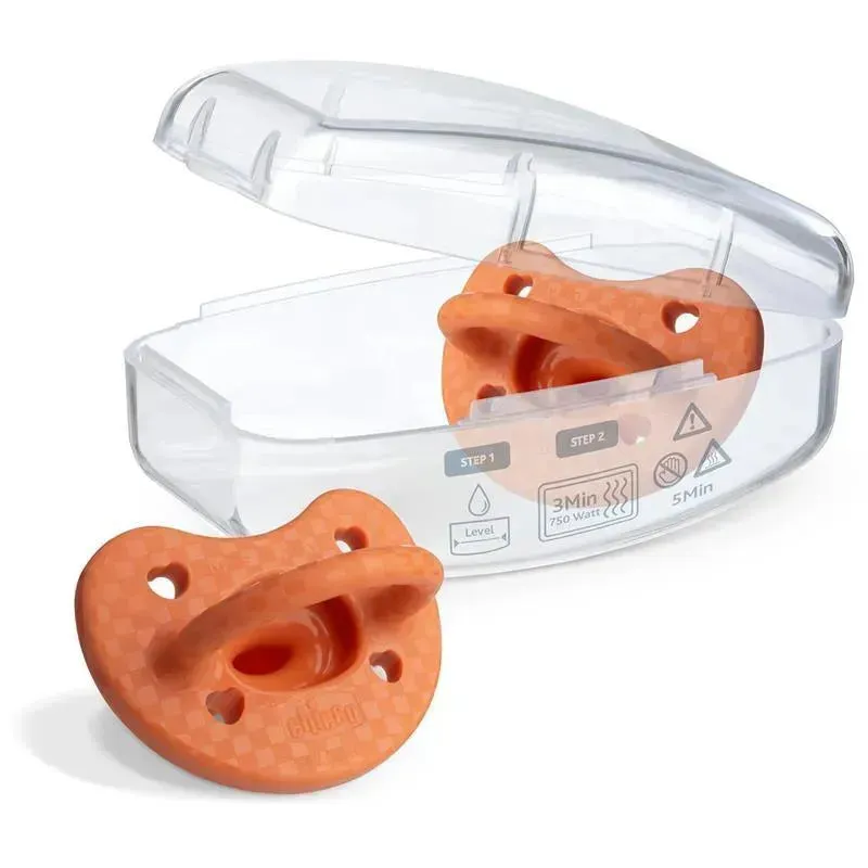 Chicco - PhysioForma Luxe Silicone One Piece Pacifier for Babies Aged 16-24m 2pkTerracota - Image 4