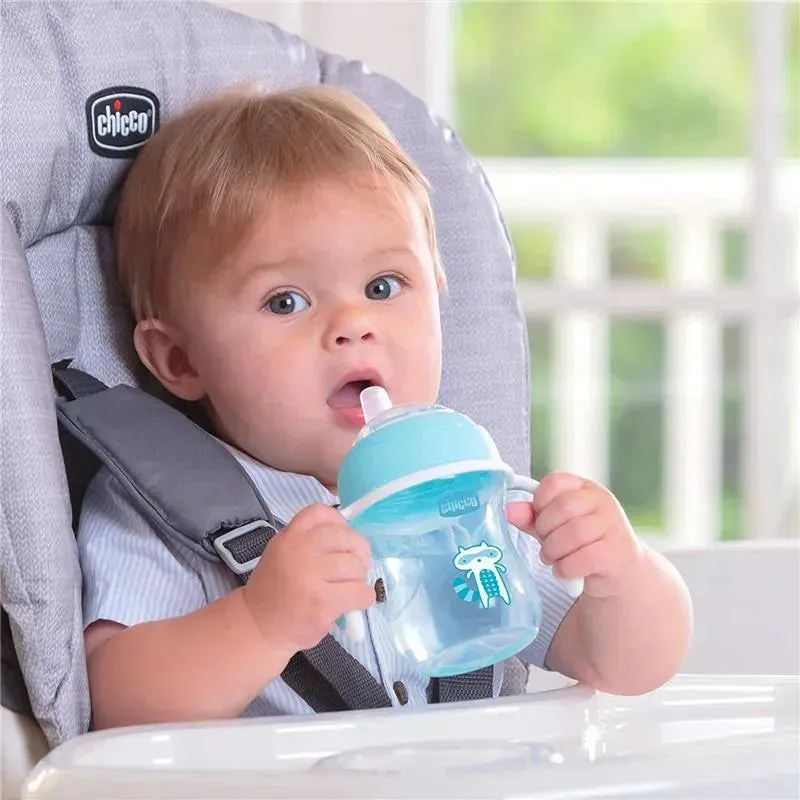 Chicco Silicone Spout Transition Sippy Cup 7 Oz - Blue 4+ - Image 5