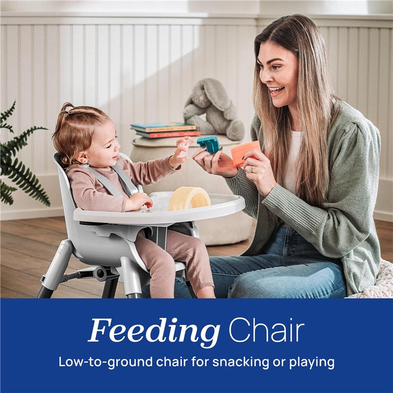 Chicco - Zest 4-in-1 Folding High Chair, Feeding Chair, Seasalt/Grey - Image 6