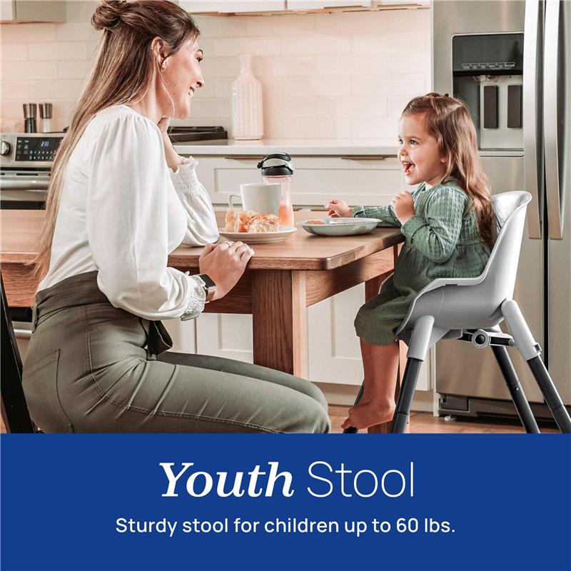 Chicco - Zest 4-in-1 Folding High Chair, Feeding Chair, Seasalt/Grey - Image 8