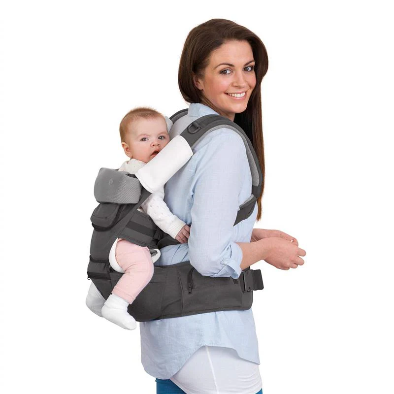 Clevamama Ergonomic Baby & Hip Carrier, Black - Image 6