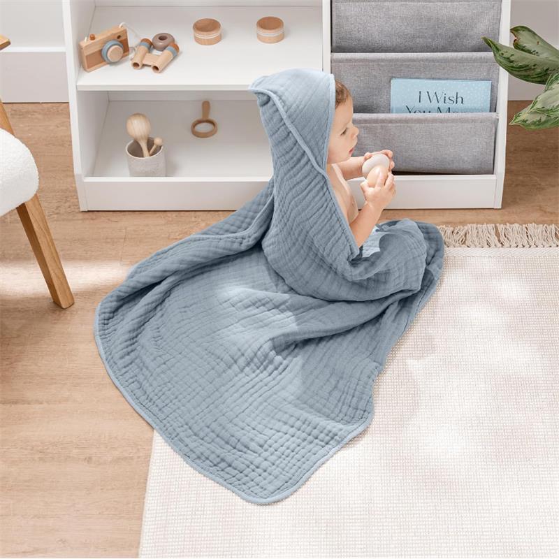 Comfy Cubs - 2Pk Hooded Baby Towel Pacific Blue & Fern - Image 2
