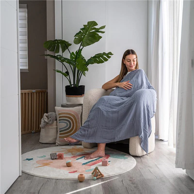 Comfy Cubs 4Pk Muslin Swaddle Blankets, Pacific, Cedar, Sage, Blush - Image 3