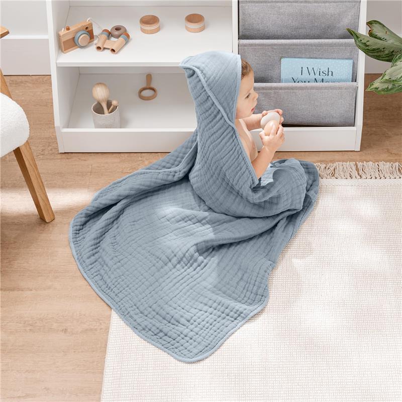 Comfy Cubs - Hooded Baby Towel Pacific Blue - Image 2