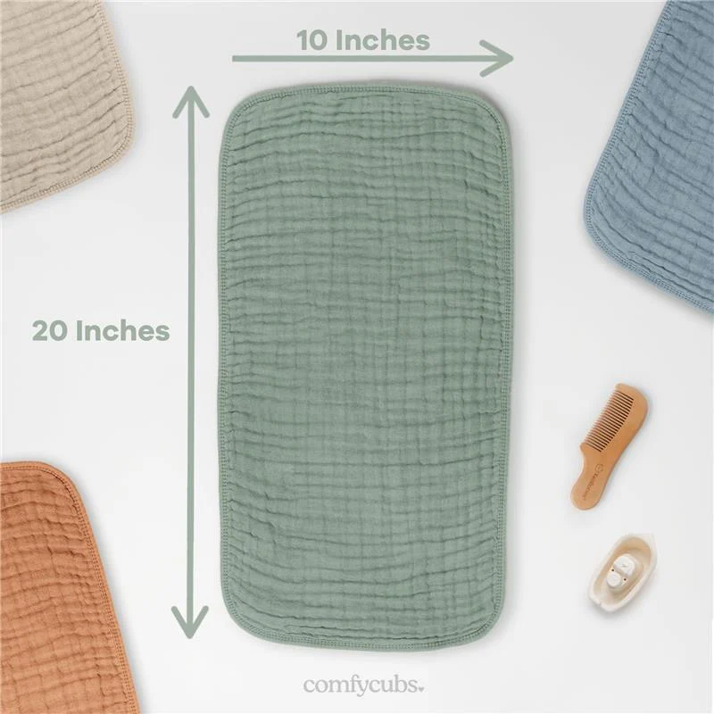 Comfy Cubs - Muslin Burp Cloths Multi Boy - Image 3