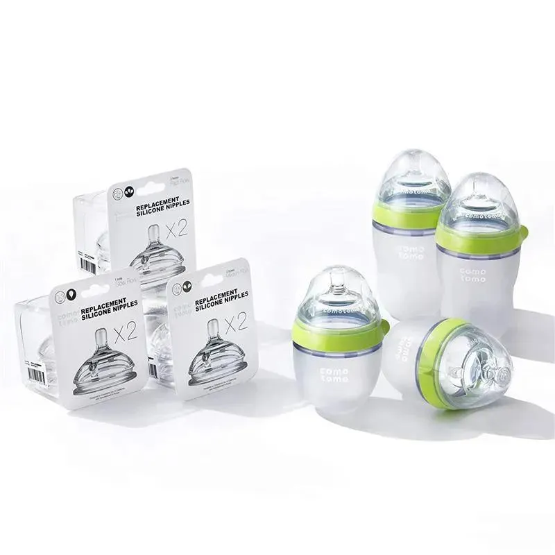 Comotomo - 7Pk Baby Bottle Bundle, Green - Image 6