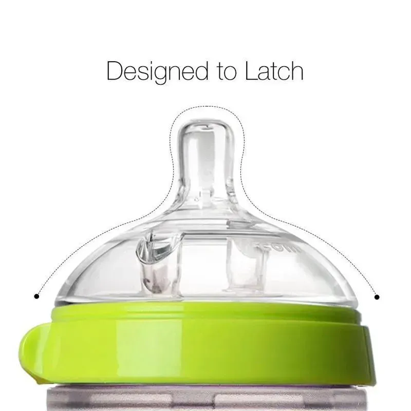 Comotomo - 2Pk Natural Feel Baby Bottle, Green (5Oz) - Image 6