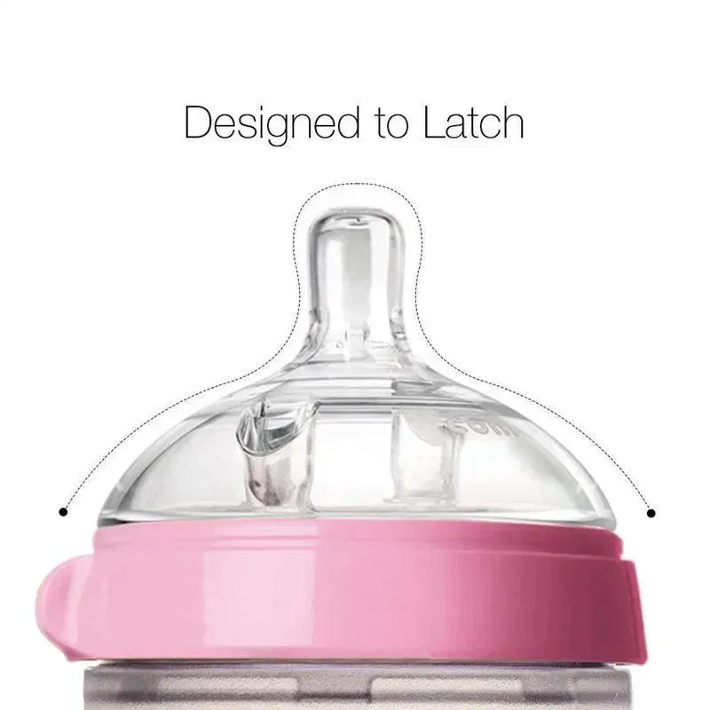 Comotomo - 2Pk Natural Feel Baby Bottle, Pink (5Oz) - Image 5