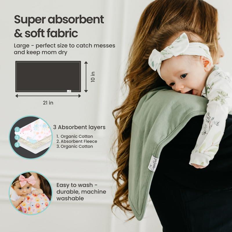 Copper Pearl - 3Pk Premium Baby Burp Cloths Ferra Set - Image 3