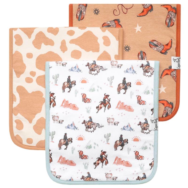 Copper Pearl - 3Pk Premium Baby Burp Cloths Goosie Set