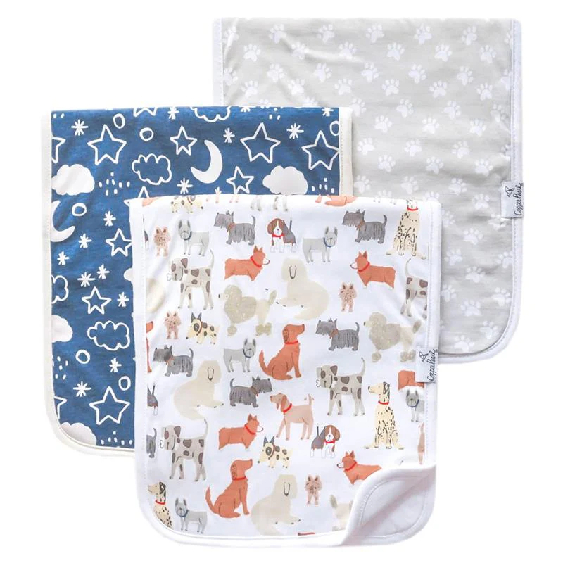 Copper Pearl - 3Pk Premium Baby Burp Cloths Rufus Set
