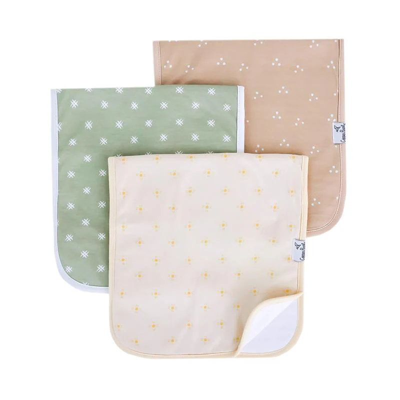 Copper Pearl - 3Pk Premium Baby Burp Cloths Santa Fe Set