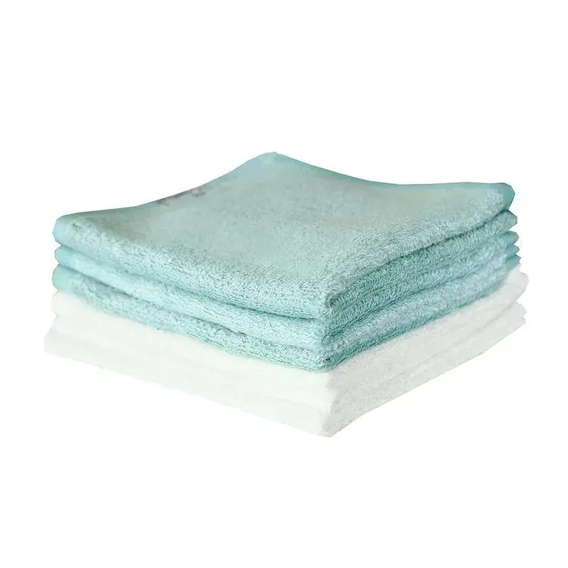 Copper Pearl - 6Pk Baby Bath Washcloths, White/Blue - Image 3