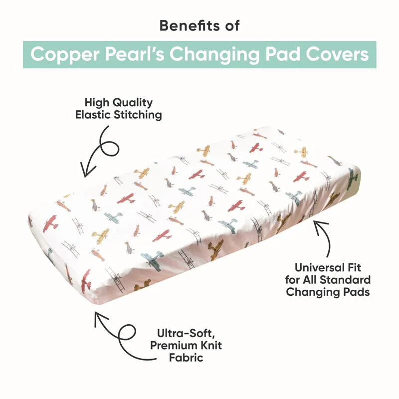 Copper Pearl - Blush Diaper Changing Pad Cover - Image 2