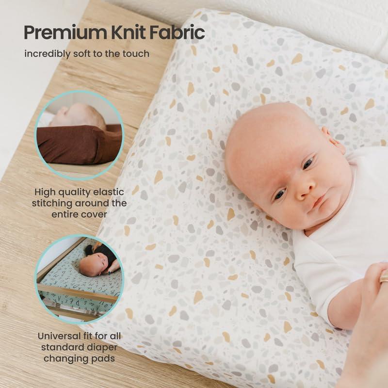 Copper Pearl - Blush Diaper Changing Pad Cover - Image 3