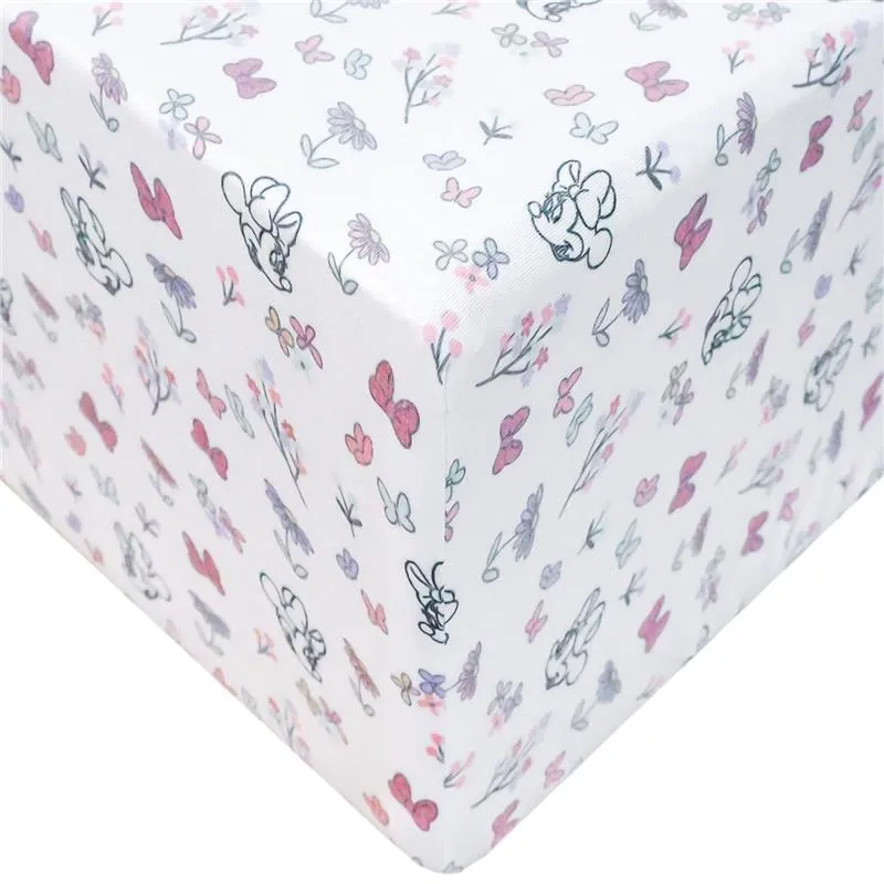 Copper Pearl - Disney Minnie Mouse's Bowquet Premium Crib Sheet