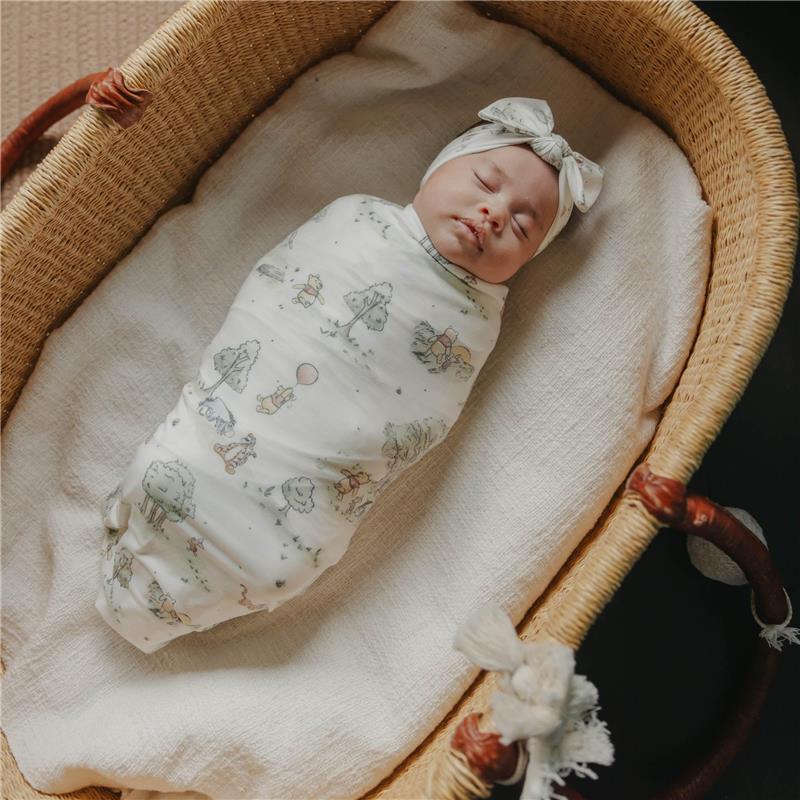 Copper Pearl - Large Premium Knit Baby Swaddle Receiving Blanket Hundred Acre Wood - Image 2