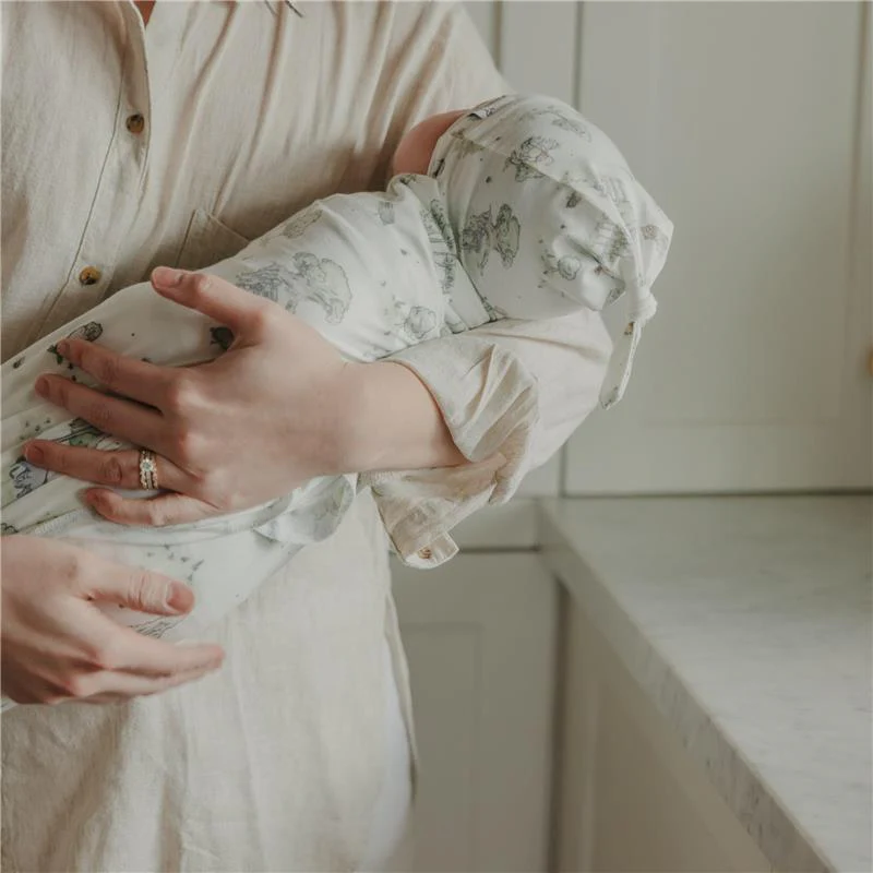 Copper Pearl - Large Premium Knit Baby Swaddle Receiving Blanket Hundred Acre Wood - Image 5