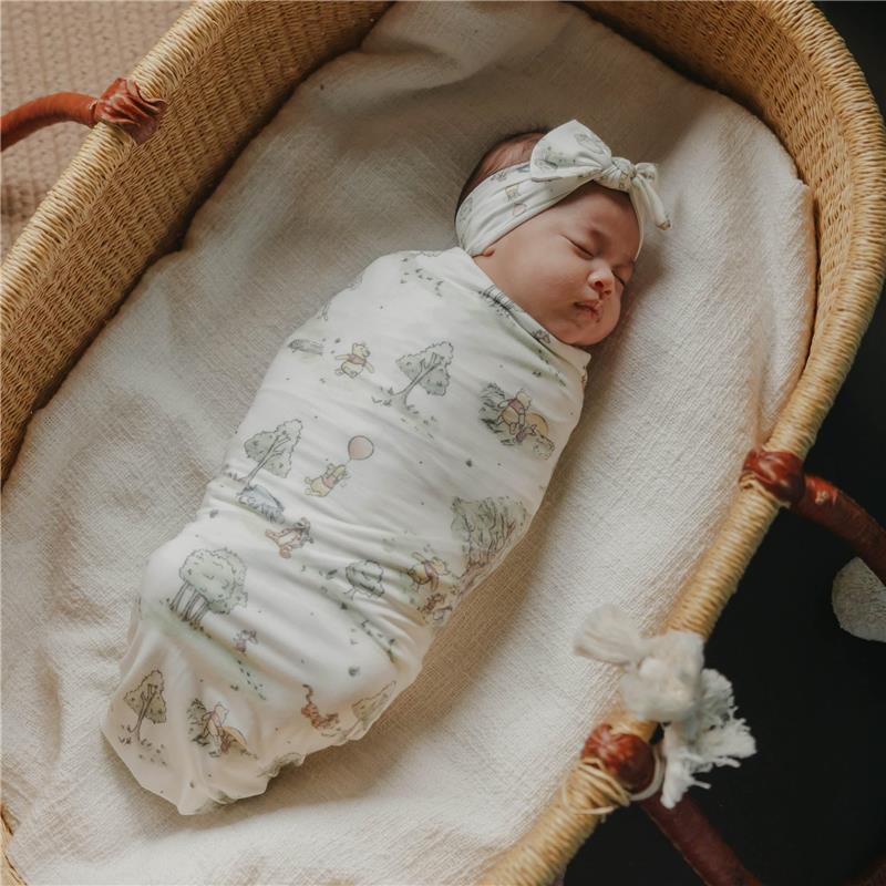 Copper Pearl - Large Premium Knit Baby Swaddle Receiving Blanket Hundred Acre Wood - Image 6