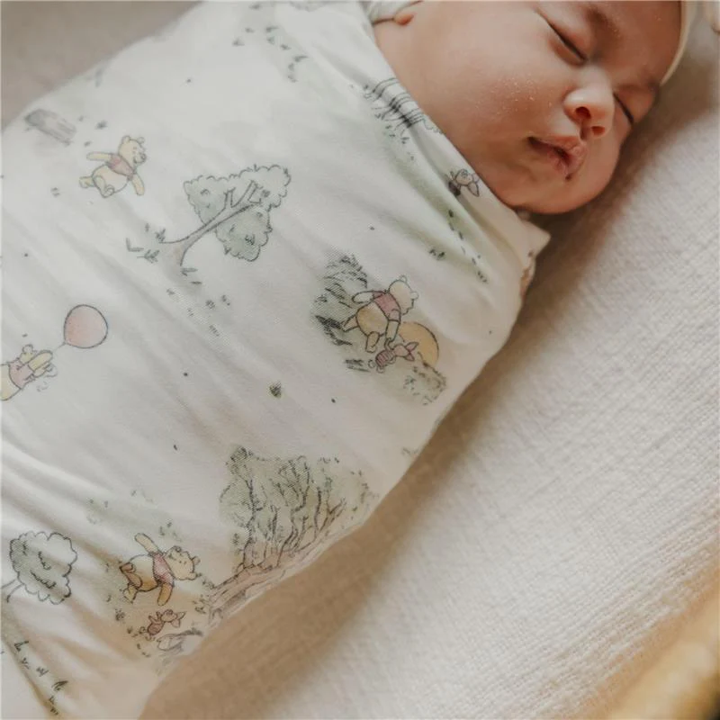 Copper Pearl - Large Premium Knit Baby Swaddle Receiving Blanket Hundred Acre Wood - Image 8