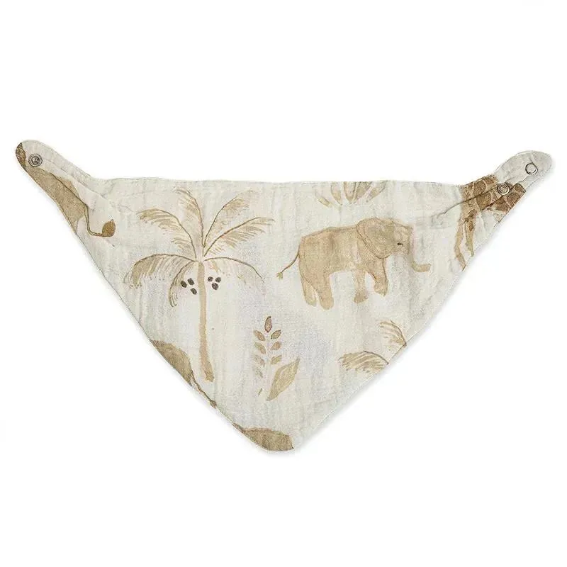 Crane - 3Pk Baby Soft Muslin Baby Bib Set, Safari Animal - Image 4