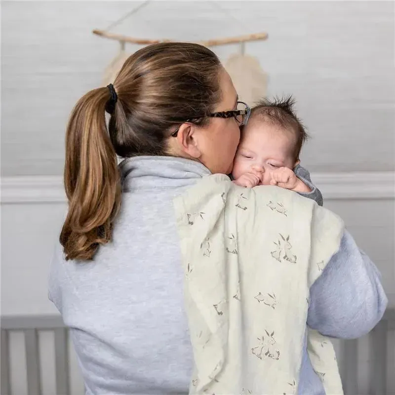 Crane - Baby 100% Organic Cotton Bunny Single Baby Swaddle Wrap - Image 7
