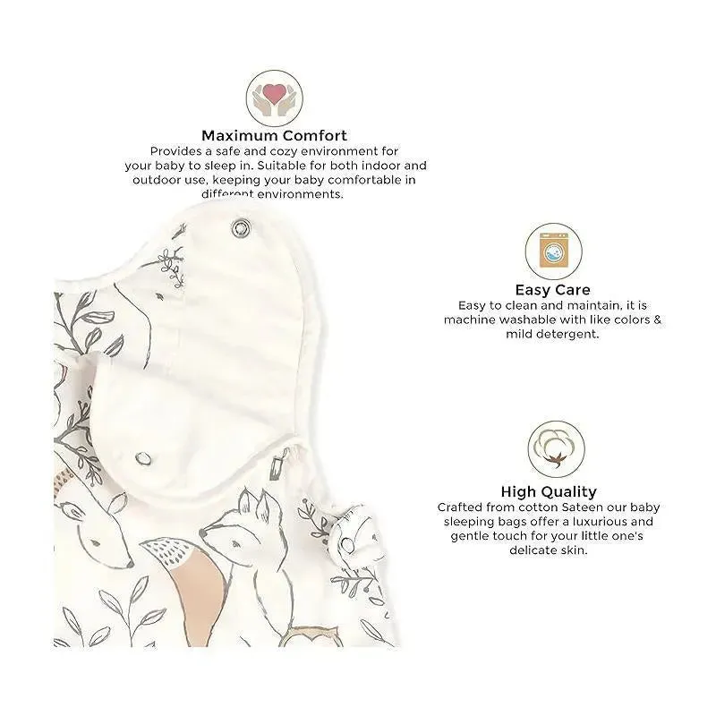 Crane Baby Ezra Woodland Animals Cotton Wearable Blanket 0-9Mo - Image 4