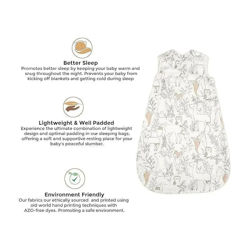 Crane Baby Ezra Woodland Animals Cotton Wearable Blanket 0-9Mo - Image 5