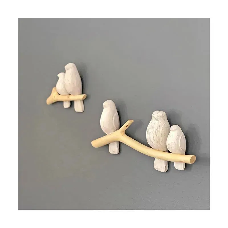 Crane - Baby Woodland Nursery and Toddler Room Décor, 2 Piece Wooden Wall Décor, Bird Perch - Image 4