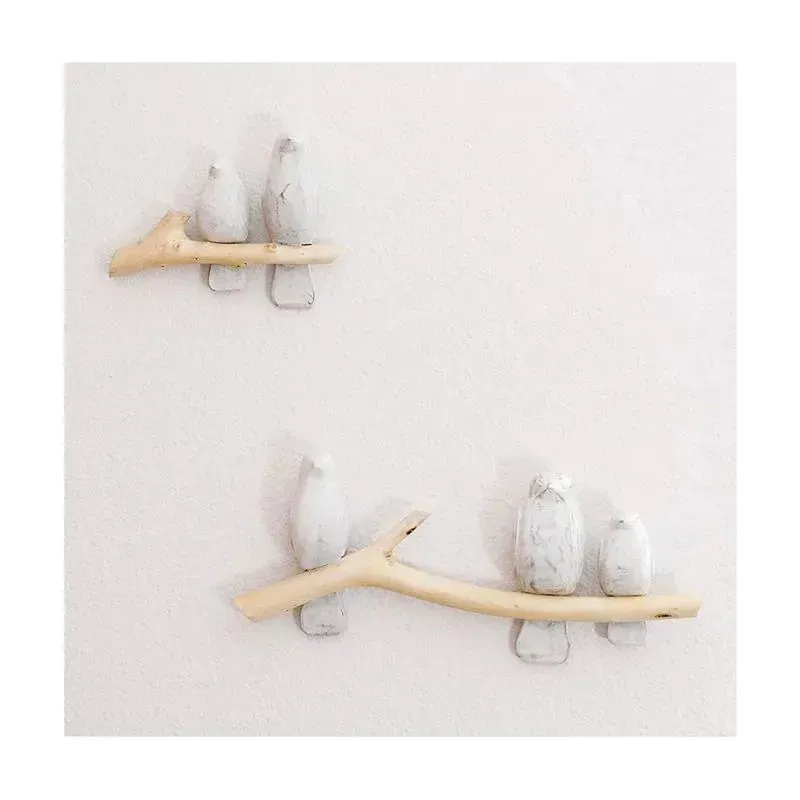 Crane - Baby Woodland Nursery and Toddler Room Décor, 2 Piece Wooden Wall Décor, Bird Perch - Image 5