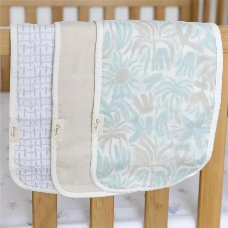 Crane Bedding - Cove 3-Pc. Baby Burp Cloth Set, Beach Life - Image 6
