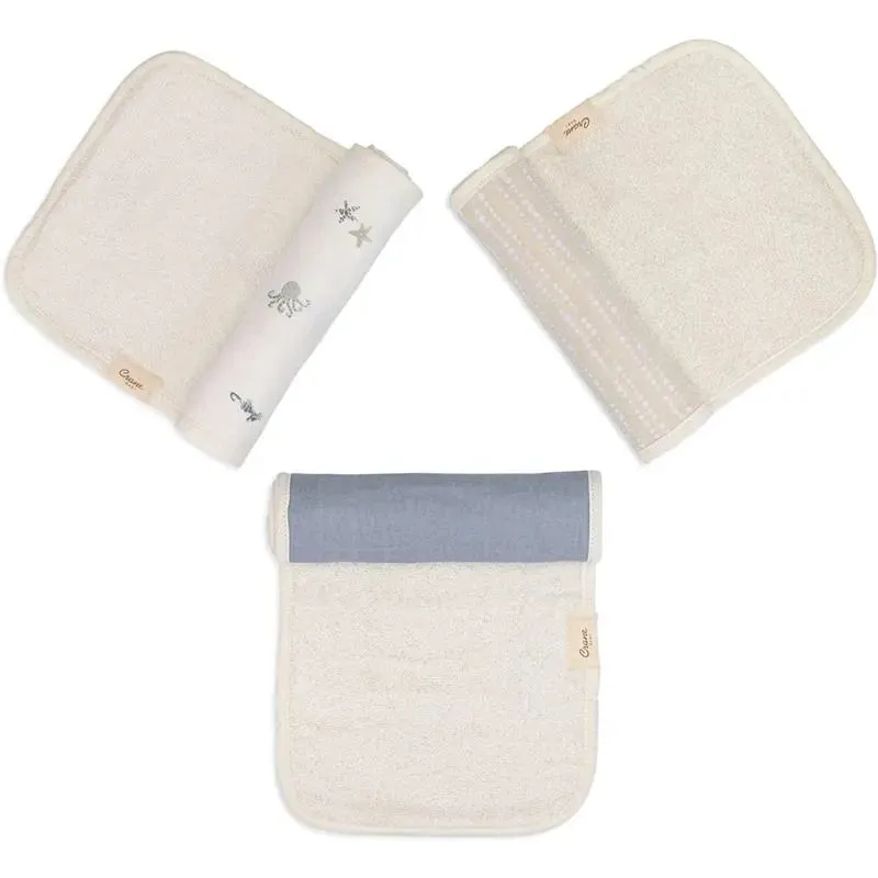 Crane Bedding - Cove 3-Pc. Baby Burp Cloth Set, Ocean - Image 2