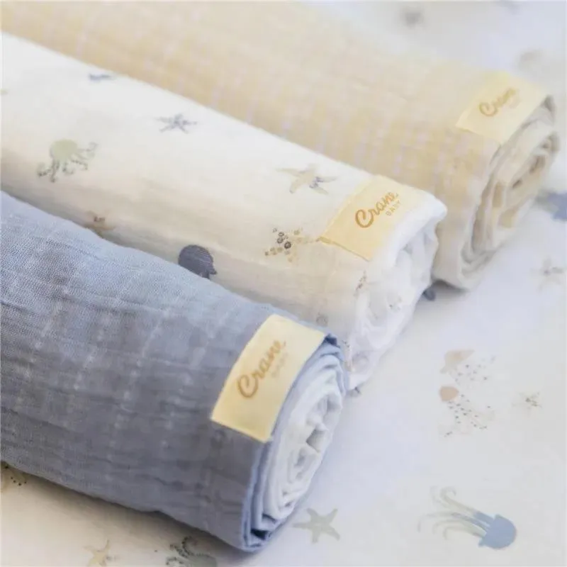 Crane Bedding - Cove 3-Pc. Swaddle Set, Sea Life - Image 2