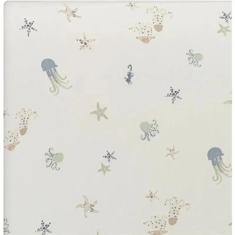 Crane Bedding - Cove Fitted Crib Sheet, Sea Life - Image 5