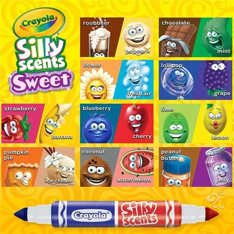 Crayola - 10 Ct Silly Scents Sweet Dual-Ended Markers - Image 3