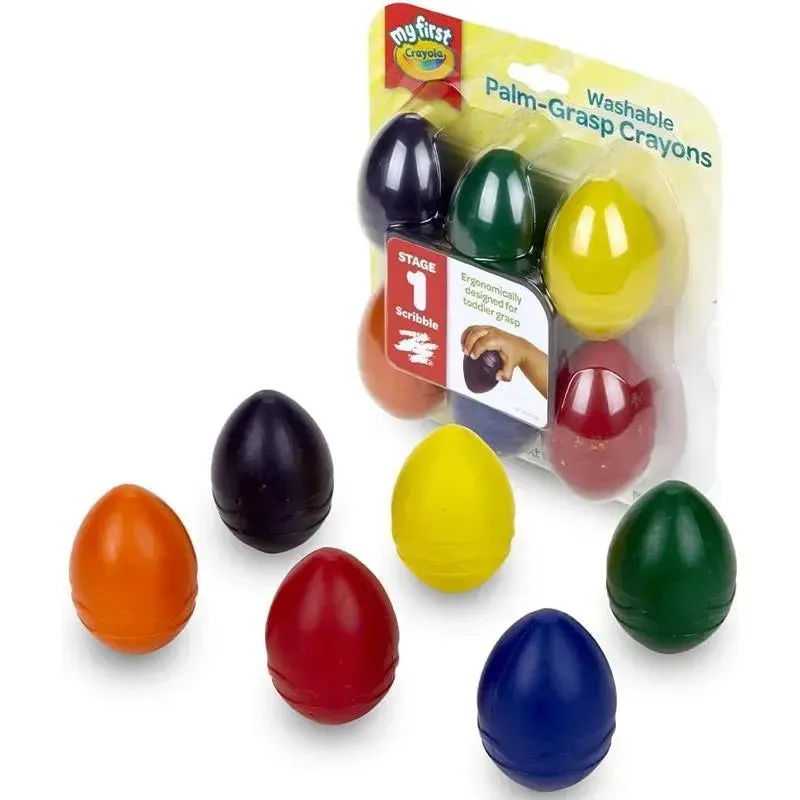 Crayola - 6 Ct Washable Palm-Grasp Crayons - Image 4