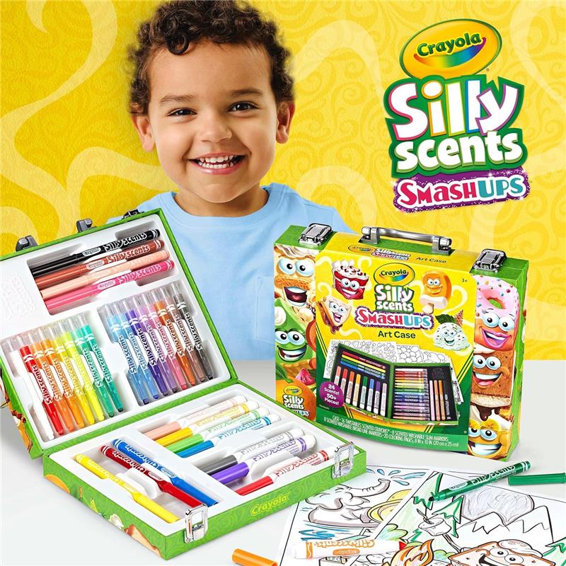 Crayola - Silly Scents Mini Inspiration Art Case, Scented Crayons & Markers Set - Image 4