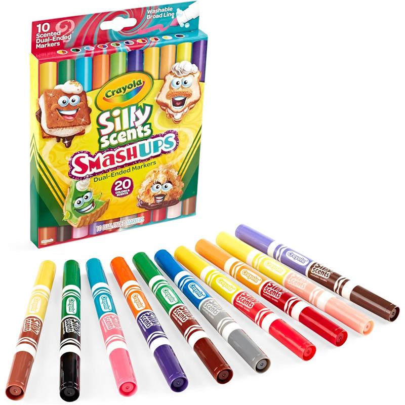 Crayola - Silly Scents Smashups, Dual-Ended Washable Broad Line Markers, 10 Count - Image 4