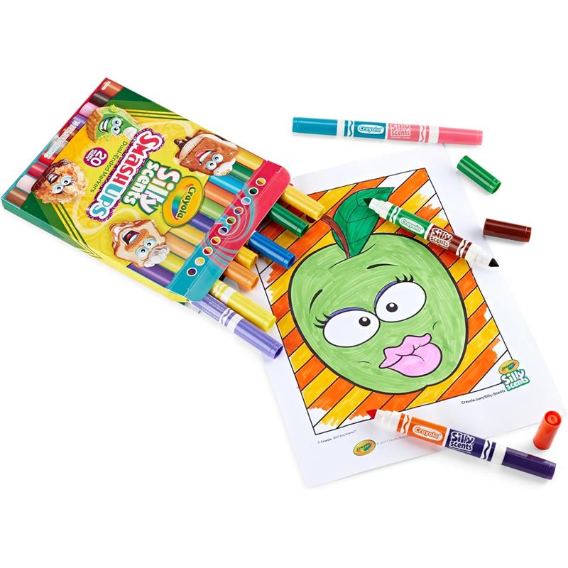 Crayola - Silly Scents Smashups, Dual-Ended Washable Broad Line Markers, 10 Count - Image 5