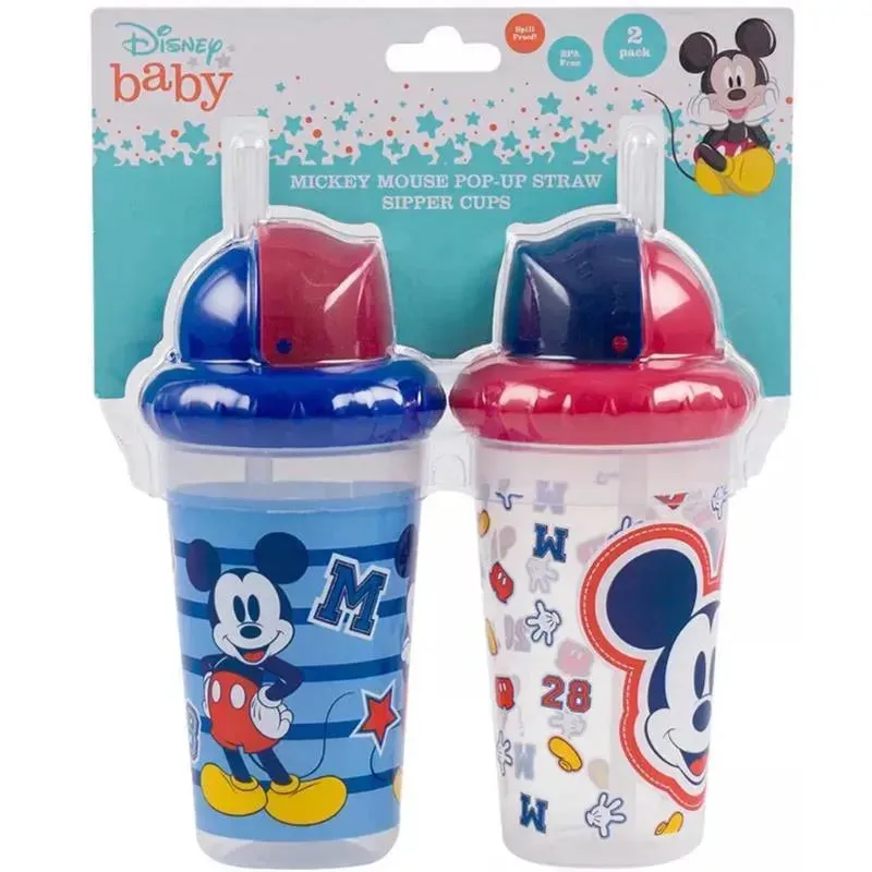 Cudlie - 2Pk Disney Mickey Mouse Straw Sipper, Mickey 28