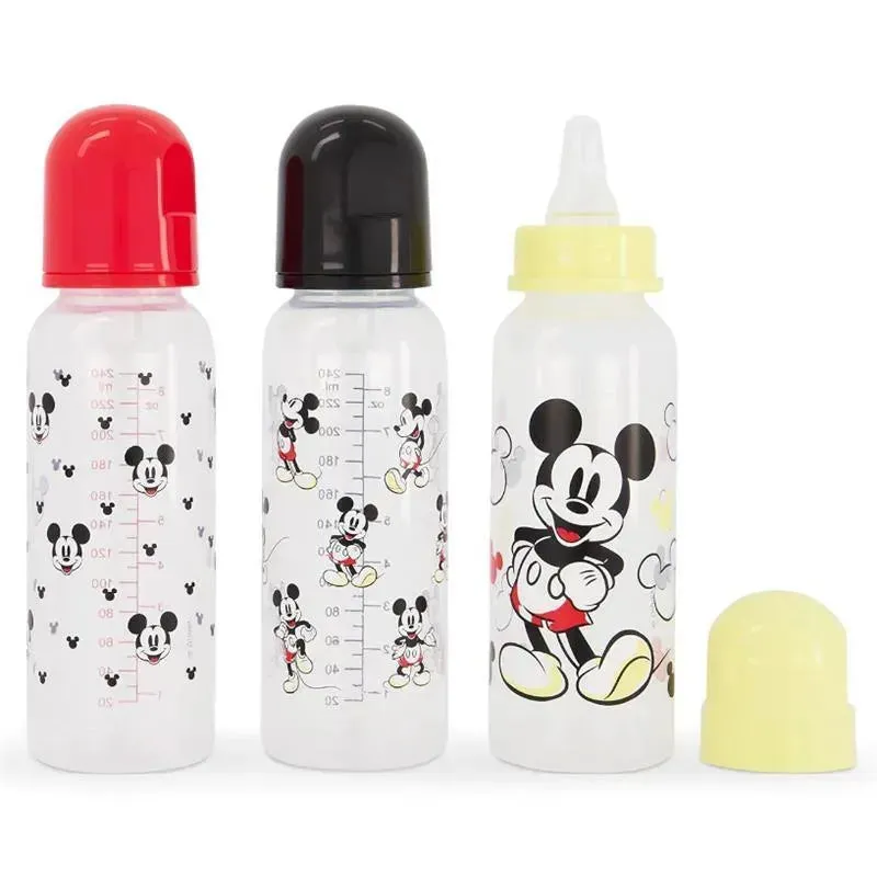 Cudlie - 3Pk Disney Mickey Bottles 9 Oz, Many Mickeys